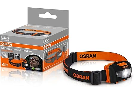 OSRAM HUVUDFICKA 87 ESSENTIAL, 87 lm, 4 lägen, elastiskt huvudband - Amazon Deal & Rabatt