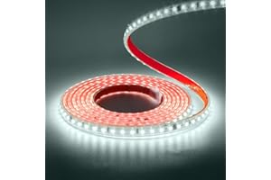 Wisada Striscia LED 220V SMD 2835, 120 LED/m, IP65 impermeabile, Striscia LED flessibile per lucernario Soggiorno Decorazione cucina (Bianco (6000-6500K), 2M)