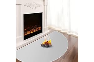 KHONGOO Tapis de cheminée ignifuge, 100 x 60 x 0,1 cm, tapis de cheminée pour intérieur et extérieur, pour poêle à bois, protège les sols et les tapis contre les étincelles, gris