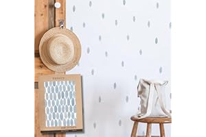 TRESXICS Pegatinas Pared Decorativas Infantiles Gotas Acuarela, 118 Piezas, Vinilo Adhesivo Pared Original y Duradero, Efecto de Papel Pintado Infantil, Fácil Aplicación y Removible (Azul)