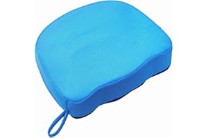 KEPUARM Hot Tub Booster Seat, Weighted SPA Booster Cushion with Non-Slip Micro Dot Bottom, 15 x 12 x 5 Inches - 3D Air Mesh Washable Booster Seat For Indoor Outdoor, Quick Dry Bath Accessories (U shape Blue)