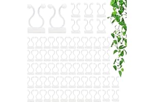 thirei Mocowanie ścienne do roślin, 60 sztuk uchwytów na rośliny, do zabezpieczenia roślin, spraw, aby Twoje rośliny były uporządkowane, dekoracja ścienna (biała)