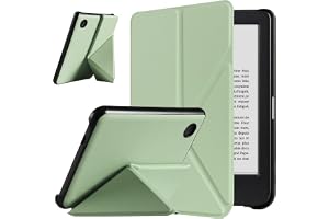 VOVIPO Slimshellfodral för Kobo Clara färg/Clara BW 2024 6 tum läsplatta, ultratunt lätt skyddande stativ skydd med automatis