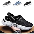 UGIF Mens Orthopedic Hollow-Out Summer Sandals, Breathable Mesh Net Sandals, Non-Slip Lightweight Comfortable Slippers, Summer Casual On Home Shoes Indoor Outdoor Mules, for Beach