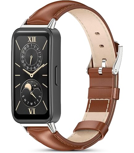 Leder Armband Für Huawei Band 10/9/8 – Verstellbarer Ersatzarmband Aus Leder, Mehrere Farben