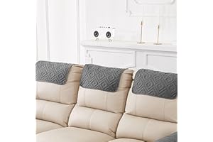 HAIJED 3 Pieces Recliner Headrest Protector Polyester Headrest Cover for Recliner Chair Wear Resistant Sofa Headrest Covers Decorative Couch Headrest Protector for Home Office Recliner Sofa 22x15in