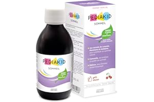 PEDIAKID - Complément Alimentaire Naturel Pediakid Sommeil - Formule Exclusive au Sirop d'Agave - Améliore la Qualité du Sommeil - Favorise l'Endormissement - Arôme Naturel Cerise - Flacon de 250 ml