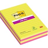 Post-it 5845SS - Self Adhesive Notes (Purple, Green) - Pack of 2x45 Sheets | Extra strong hold for meetings, lists and remind