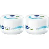 NIVEA Soft Nemlendirici Bakım Kremi 300 ml, 48 Saat Nemlendirme, Jojba Yağı,E Vitamini, Y&uuml;z,El,V&uuml;cut İ&ccedil;in,Paraben İ&ccedil;ermez 2li