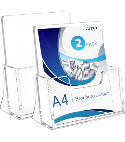Clear Acrylic Slatwall A5 Leaflet / Brochure / Catalogue Holder - Straight