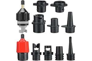 HAFRILY Aufblasbarer SUP Pumpenadapter Paddle Board Ventiladapter mit 9 Standard Luftpumpendüsen Multifunktional Adapter Luftpumpe