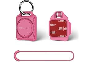 PROfezzion Uchwyt AirTag, etui z kółkiem na klucze, paskiem pętelkowym i uchwytem samoprzylepnym 3M na brelok, obrożę dla psa, dzieci, torby, rower, samochód i inne, wodoodporność IPX8, pełna osłona i