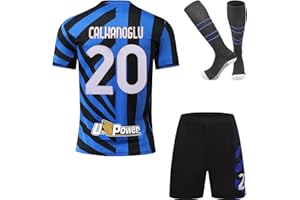metekoc Inter Calhanoglu 2024/2025 Heim #20 Football Fußball Kinder Trikot Shorts Socken Fußballbekleidung Geschenk Set Jugendgrößen