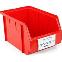 24er-Set Sichtlagerboxen Stapelboxen Stapelkisten Lagerkästen