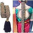 THANU'S CRAFT Maggam work jada Bharatanatyam poola jadalu kunjalam Billalu set braid hair extensions (kunjalam for hair)