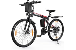 VARUN Vélo Électrique, 26 Pouces VTT Électrique Pliable avec Moteur 250W, Batterie 48V, Velo Electrique Homme Femme avec 21 Vitesses, Écran LCD, 5 Modes, Ebike avec Pédalage Assisté