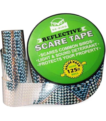 XPOOP Lot De 2 Répulsif Oiseaux, Répulsif Pigeons, Bande Répulsive Anti Oiseaux, Barre