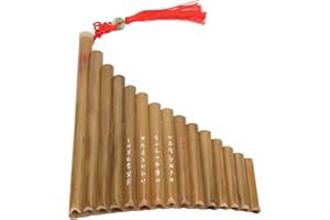 KOPEME Flauto di Pan, Flauto di Pan a 15 tubi ecologico facile da imparare per suonare(Mano sinistra)