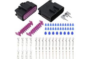 ECSiNG 1 Kit de Connecteur Mâle Femelle 16 Broches GT150 GT280 15326269 12191819 15366060 Fiche électrique étanche 16 Voies avec Bornes Scellées