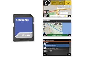Xzent X-MAP27-MH3: Tarjeta Micro SD con navegación de Autocaravana para XZENT X-427 y X-F270, mapas para Europa, Camping P.O.I. Paquete de 3 años de actualizaciones gratuitas de mapas