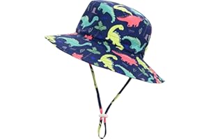 Durio Baby Sonnenhut Atmungsaktiv Sommerhut Kinder Fischerhut UV-Schutz Unisex Cap mit Verstellbarem Bindebändern