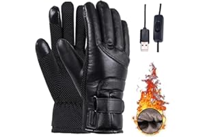 GBOKYN Guantes calefactados, guantes de calefacción para pantalla táctil para mujeres y hombres, guantes de calefacción impermeables USB para motocicleta, pesca, senderismo, ciclismo, esquí