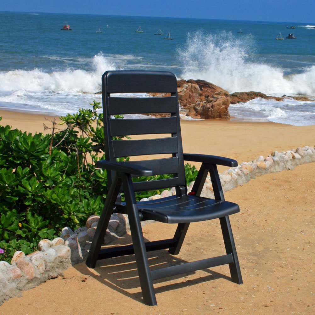 Kettler 6 Nizza Gartenstühle in anthrazit Klappsessel Gartenmöbel Sessel – Bild 5