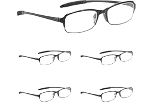 NRDIK PROFLEX SpareSpecs Reading Glasses (value 5 pack) - lightweight, impact resistant, scratch resistant, bendy, flexible, anti-slip, unisex (mens + womens) +1.0, +1.5, +2.0, +2.5, +3.0, +3.5, +4.0 (oval)
