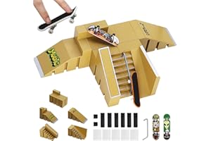 ideallife Finger Skateboard und Rampe Zubehör Set, Skate Park Kit Rampenteile für Kinder Fingerboard Mini Finger Skateboard Griffbretter Ultimative Parks