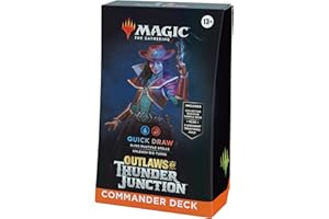 Magic The Gathering Mazo de Commander de Forajidos de Cruce de Truenos, Rápida y letal (mazo de 100 Cartas, sobre de coleccionista con 2 Cartas de Muestra + Accesorios) (Version Anglaise)