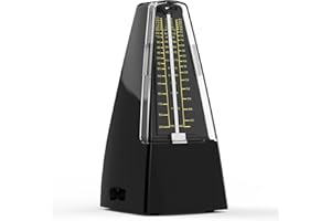 AUPHY Metrónomo Mecánico, versión básica, ritmo fuerte y preciso, fácil de usar, adecuado para guitarra, piano, batería, saxofón, etc