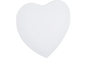 Honsell 12232 - Châssis en Forme de cœur - 30 x 30 x 1,5 cm - Toile de Peinture résistante en 100% Coton - Agrafée à l'arrière - pour Peinture à l'huile et Acrylique et Technique de Pochoir