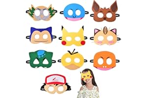 MODALI Masques de Sonic/SuperHéros/Paw Dog Patrol/Mario, Masques en feutre, 10 Pièces Masques pour Enfants Dress Up Masque Cosplay Pour Une Fete d'anniversaire ​Cadeaux, pour Halloween Noël Mascarade