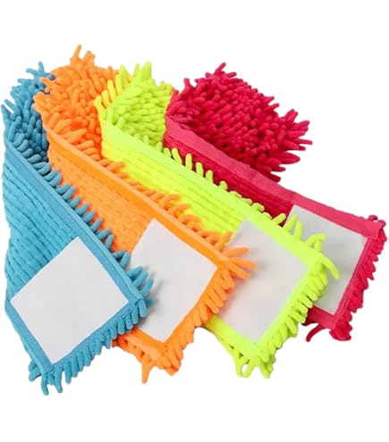Mop Multifunzionale Con Manico Lungo Regolabile 90-192 Cm, Set Con Panni In Ciniglia E Microfibra, Per Pavimenti, Pareti E Finestre, Incluso Tergicristallo - 3