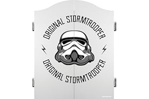 Shepperton Design Studios Original Stormtrooper Officially Licensed Dartboard Cabinet, White Base, Original Stormtrooper (CAB154)