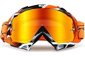 NENKI Gafas de Motocross, ATV Dirt Bike Racing Gafas de seguridad, UV400 Ciclismo Motocross Gafas para deportes al aire libre- Adecuado para adultos