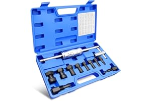 Wvoillty Lot de 12 Extracteur de Roulement Intérieur avec Marteau à Inertie et Pinces de Serrage Reglables (8-32 mm), pour Voiture, Moto et Velo