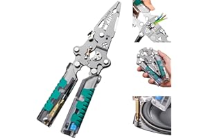 GERHUA Electrical Pliers,Folding Stylus Screwdriver Wire Stripper,Wire Stripper cu/tter with Vo/ltage Tester,Cable Str/ipper Tool,Wi/re Cu/tter Electrical,Multifunctional Wi/re Str/ipper,Vo/ltage Plier