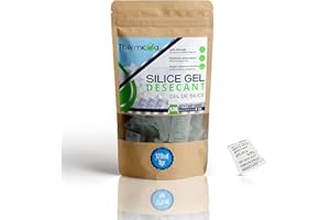 Silica Gel Bustine Multiuso, 120 Packs X 1g Anti Umidità, Gel di Silice Sacchetti Assorbi Umidità Armadio, Attrezzature, Gioielli, Essiccanti Sfere Gel, Assorbi Umidità, Thermikoa