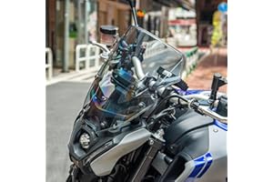 LORABABER Déflecteur de vent pour pare-brise de moto compatible avec MT-09 FZ-09 MT09 FZ09 2021 2022 2023 (Gris Fumé)