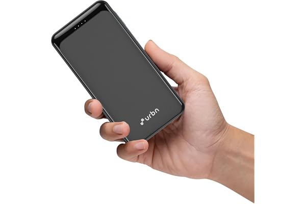 URBN Power Bank 20000mAh Fast Charging 22.5W Super Fast Power Delivery (PD) Portable Charger Triple Output USB Type C Input & Output Pass Through Charging (Black)
