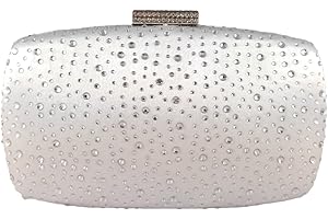 Boutique De FGG Borse da Sera per Donne Pochette e Clutch di Cristallo Borse da Sposa con Strass Minaudiere in Diamanti, Piccolo