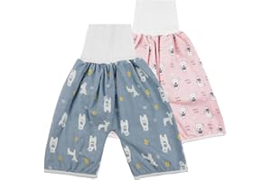 Aolso Culotte Apprentissage propreté Fille Garcon, 2 Paquets de Culottes Apprentissage Enfant, Couches-Culottes Anti-Fuite Bébé Filles et Garçons pour Bébé