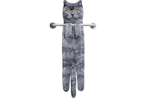 AGRIMONY Regali Divertenti Gatto Asciugamani,Natale Decorazioni Asciugamano Cucina Bagno,Gatti Gadget Utili Originali,Idee Regalo Oggetti per La Casa Nuova,Regalo Compleanno per Donna Mamma Amanti dei Gatti