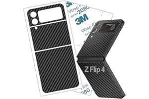 BETXELL Z Flip 4 Skin Wrap 3M Folie Schutzglas Samsung Galaxy Z Flip 4 Skin Skin Carbon Fiber