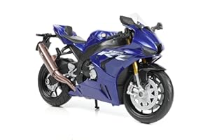 Risopen 1/12 1000R Moto Modello Giocattolo Mini Lega Metallo Diecast Blu - Sport Moto da Corsa Collezione Regalo per Uomo Bambino Ragazzo