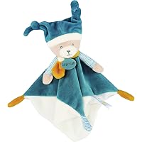 Doudou Ours Interbaby Beige - Couverture Peluche Bébé - 28x17 Cm - 100% Polyester