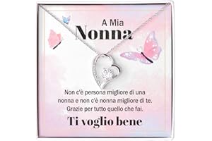 NONNA PROFESSIONISTA Collana Donna Mamma Nonna Suocera Amore Finitura in Oro, Argento Idee Regali per lei Nonna Compleanno Natale - Cofanetto con DEDICA incluso