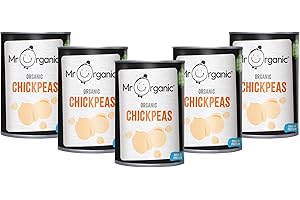 Mr Organic – Organic Chickpeas Case Pack – High Protein & Fibre – 1 of Your 5 a Day – Ready to Eat & Versatile – Certified Vegan & Soil Association Organic - 12 x 400g BPA-Free Tins