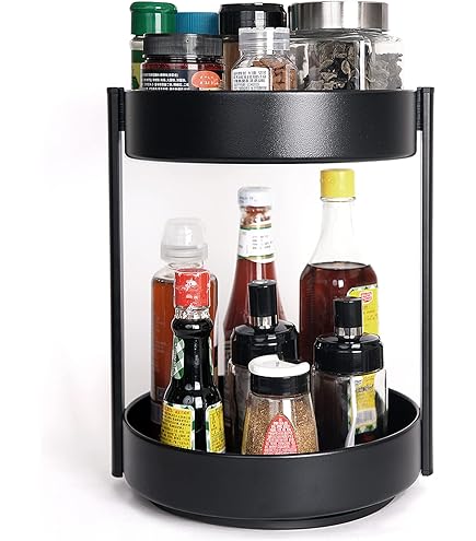 Portaspezie Girevole 360° - Vassoio Rotante Per Cucina, Frigorifero | Organizzatore Salvaspazio - Foto 9